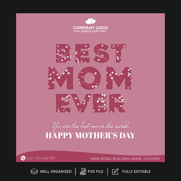 Social media template mothers day