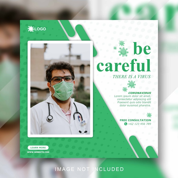 PSD social media template post template, be careful there is a virus