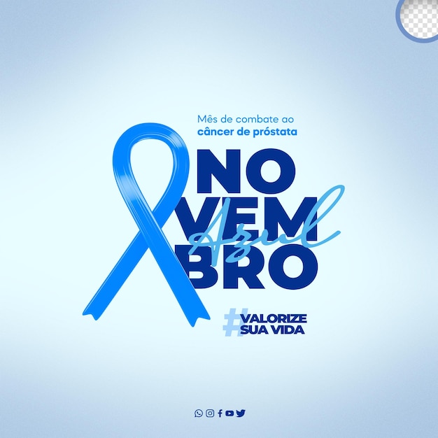 PSD social media template psd editable november blue month prostate cancer awareness