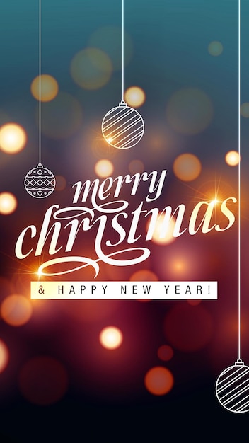 Social media template stories merry christmas and happy new year