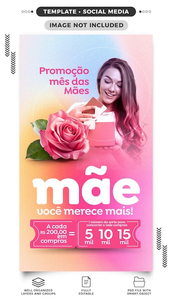 social media template stories mother's month promotion
