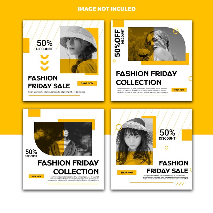 PSD social media templates for instagram posts in one package