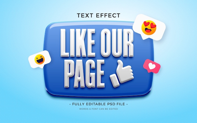 PSD social media text effect