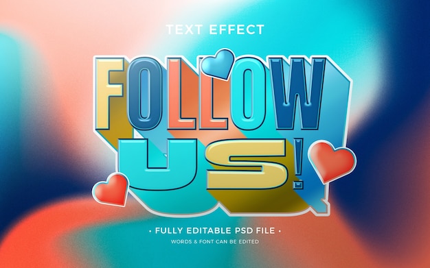 PSD social media text effect