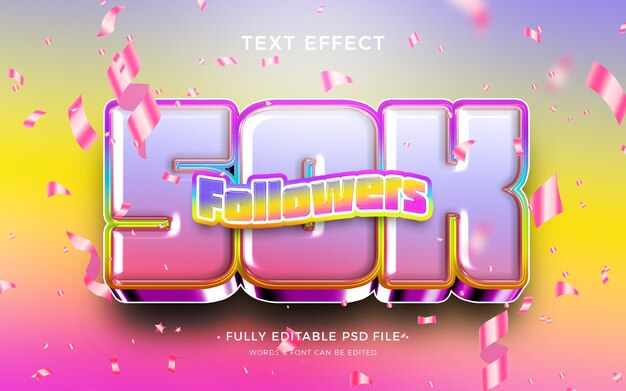 Social media text effect