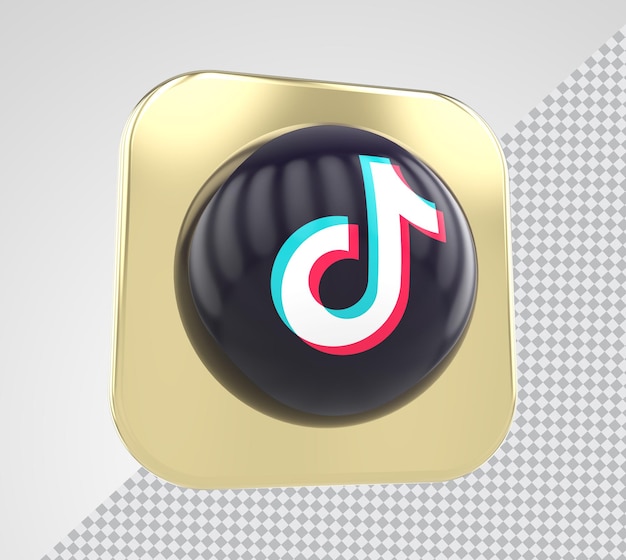 PSD social media tiktok 3d rendering