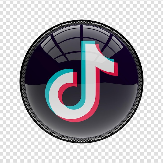 Social media tiktok icon 3d rendering