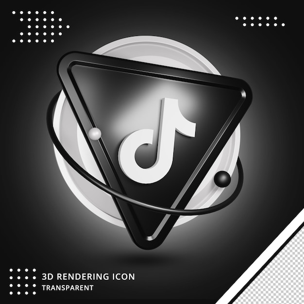 Social media tiktok pictogram 3d-rendering geïsoleerd