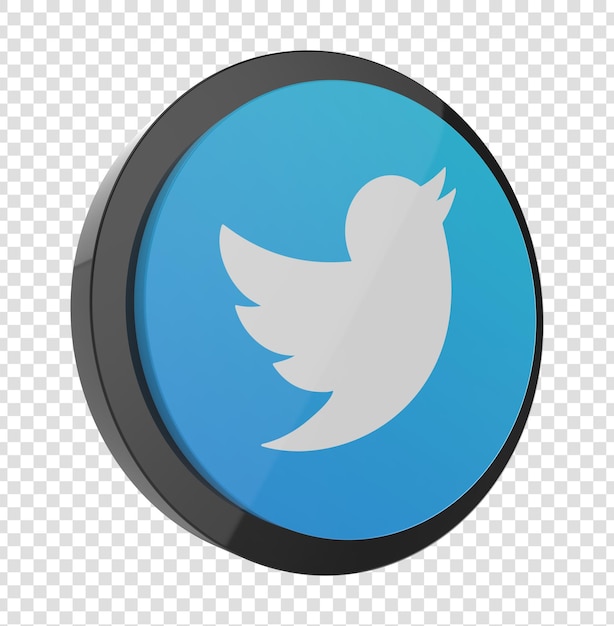 Social media twitter rendering 3d