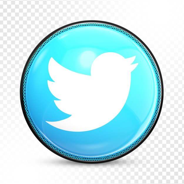 social media twitter 3d