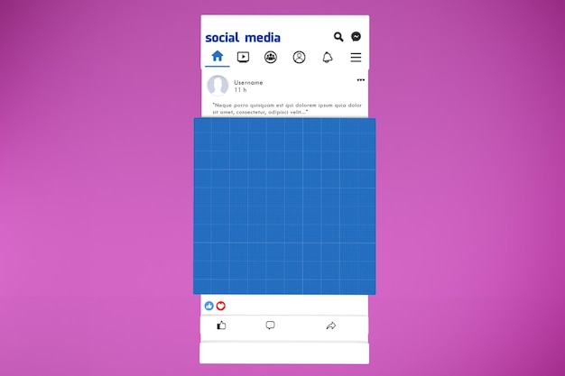 Social media v1 mockup