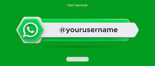 PSD social media whatsapp banner text mockup