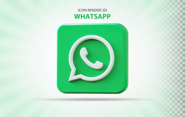 Social Media WhatsApp Icon 3d Rendering