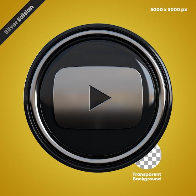 Social media youtube 3d icon