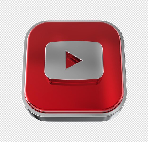 Social media youtube 3d rendering