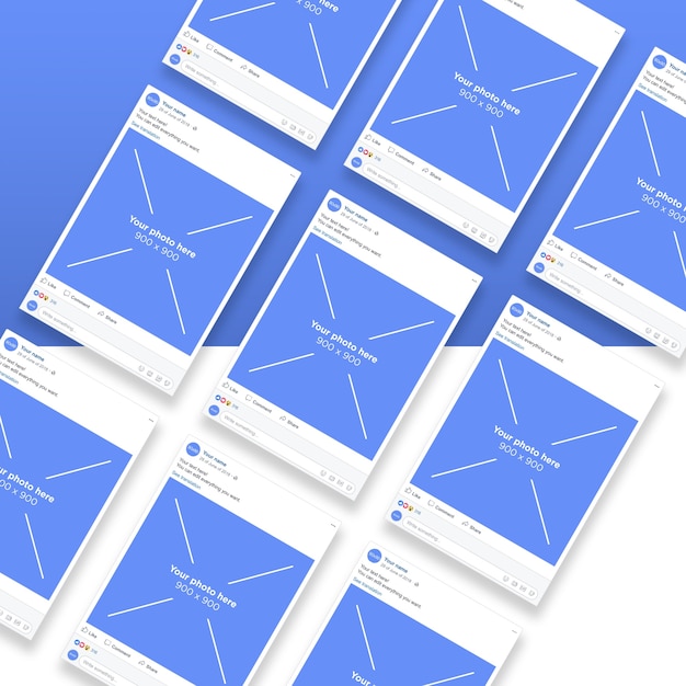 PSD mockup di pagine di smartphone di rete sociale
