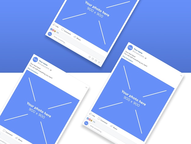 ソーシャルネットワークのスマートフォンページのモックアップ