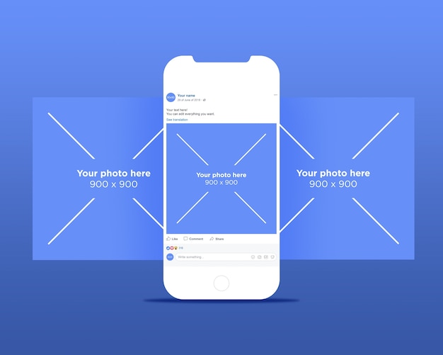 PSD social network smartphone pages mockup