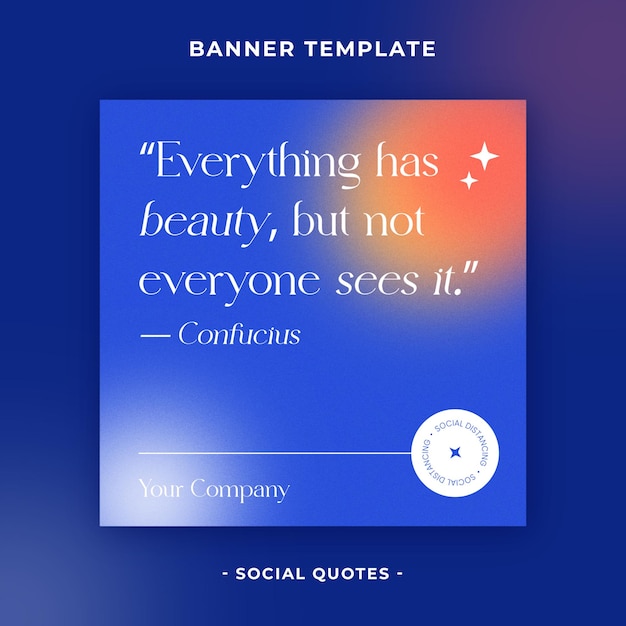 PSD social quote post brutalism