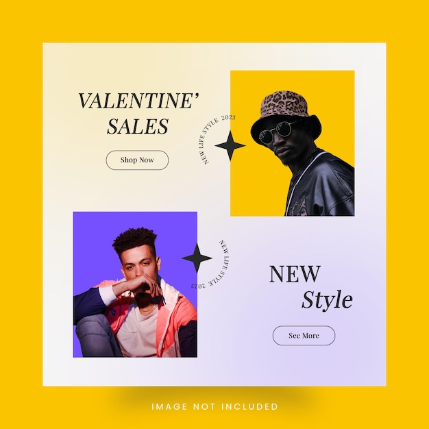 Social template sales Valentine's day