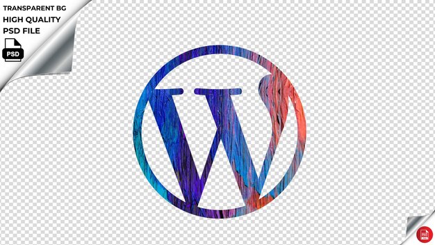 PSD contorno sociale di wordpress parete dipinta colorata psd trasparente