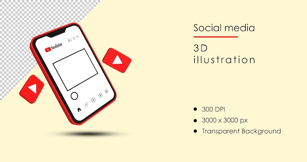 sociale media 3d illustratie