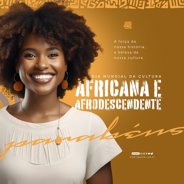 PSD sociale media dia mundial da cultura africana a forca da nossa historia