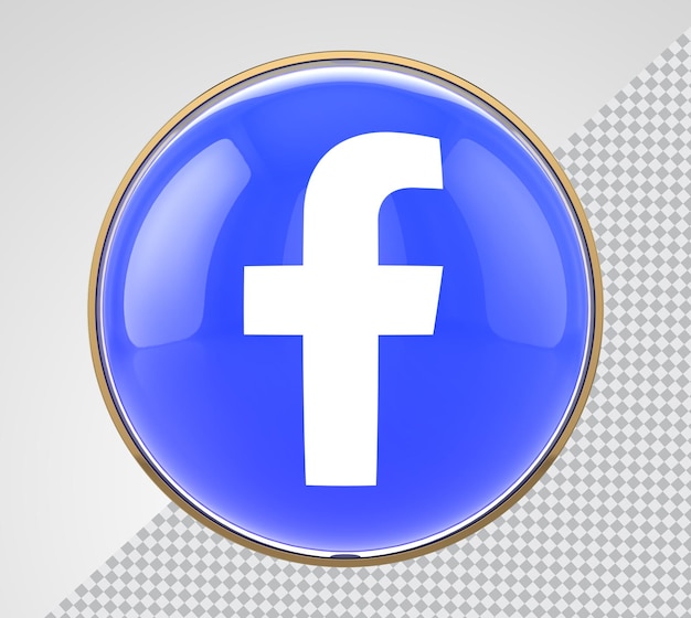 Sociale media Facebook 3D-rendering