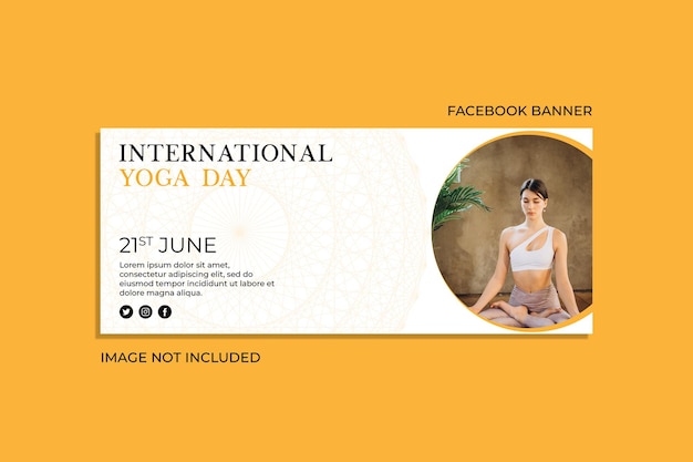 PSD sociale media facebook-banner wereld internationale yogadag