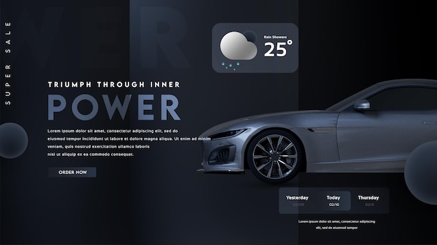 Sociale media post sjabloon voor auto's