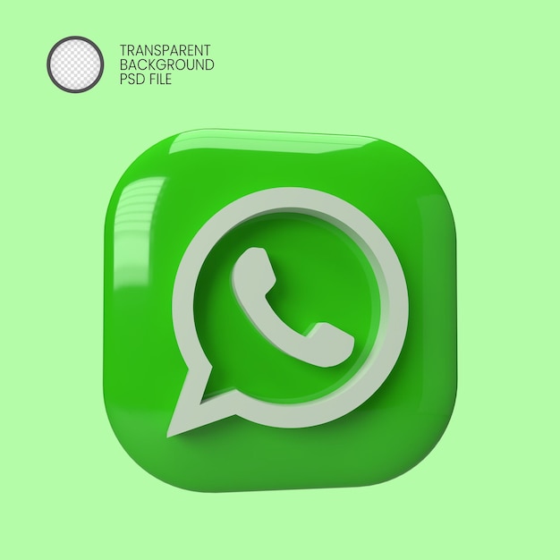 sociale media whatsapp-pictogram geeft 3d weer
