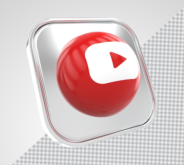 Sociale media Youtube 3D-rendering