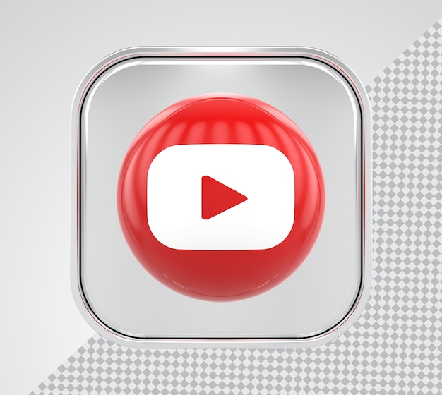 Sociale media Youtube 3D-rendering