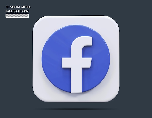 Sociale mediale facebook pictogram concept 3d render