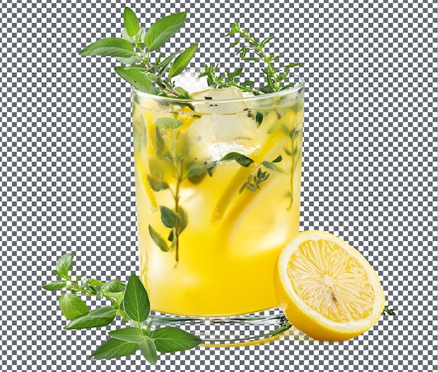 soczyste ziołowe lemoniady izolowane na przezroczystym tle