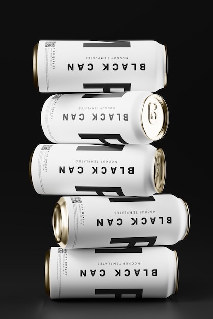 PSD soda or beer aluminum can mockup