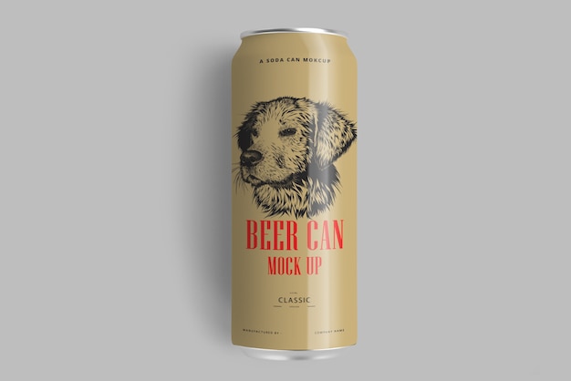 Soda or beer can mockup