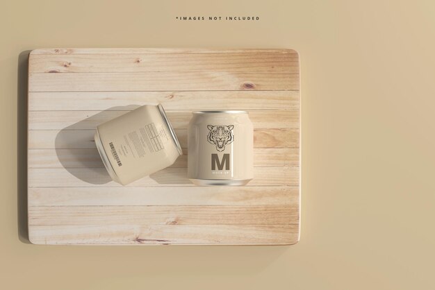 PSD soda or beer can mockup