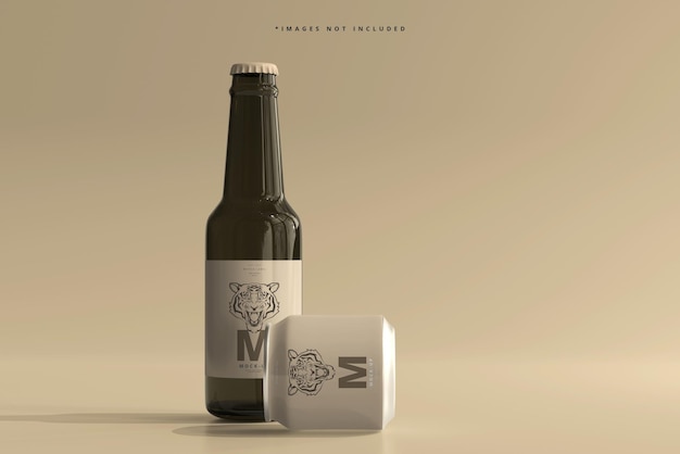 Mockup di lattina di soda o birra