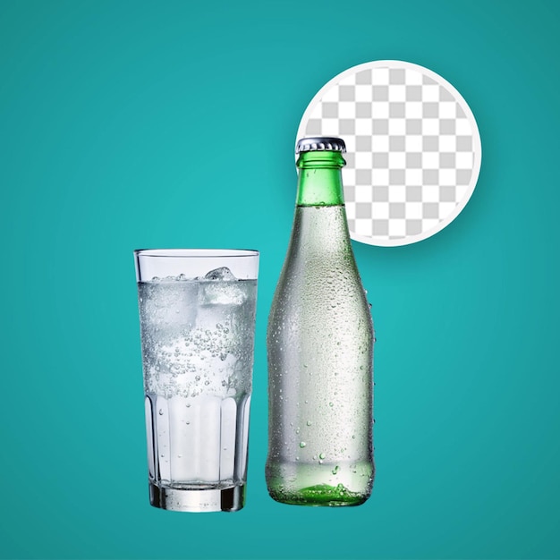 PSD soda bottle isolated on transparent background