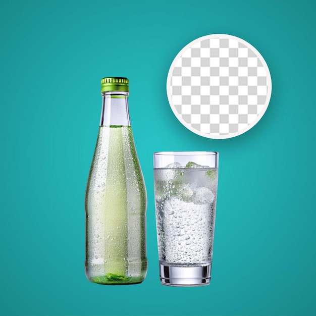 PSD soda bottle isolated on transparent background