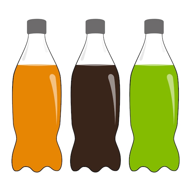 Premium PSD | Soda bottles transparent background on psd file