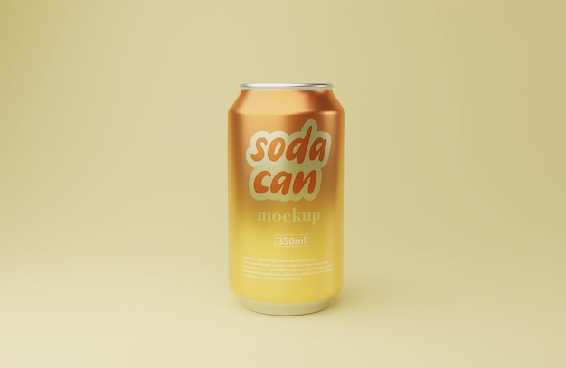 PSD soda can bottle mockup