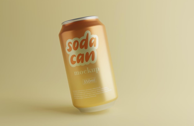 PSD soda can bottle mockup