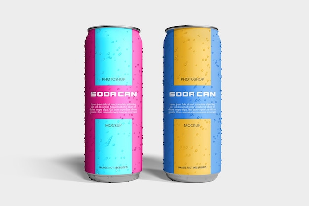 Lattina di soda logo mockup psd