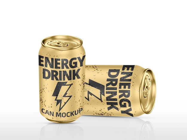 PSD soda can mockup per bevande energetiche