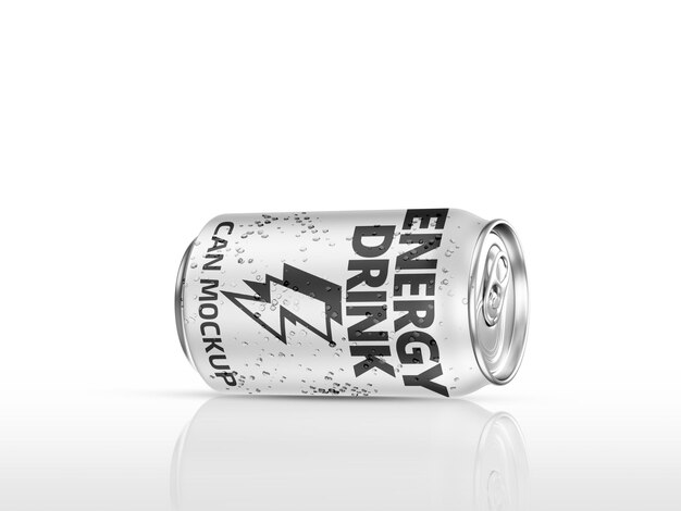 PSD soda can mockup for energy drinks