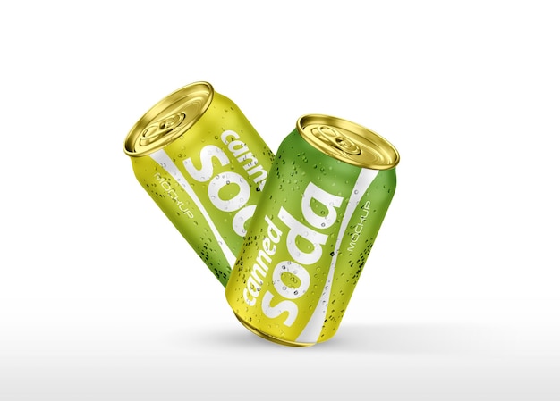 Soda can mockup for energy drinks