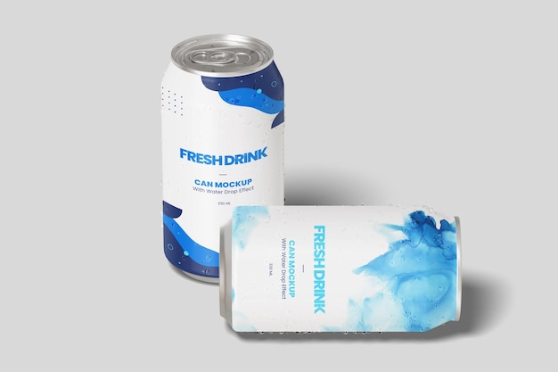 PSD soda can mockup psd free template