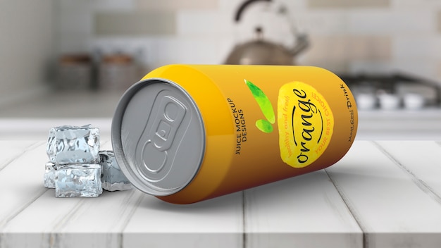 Soda can mockup